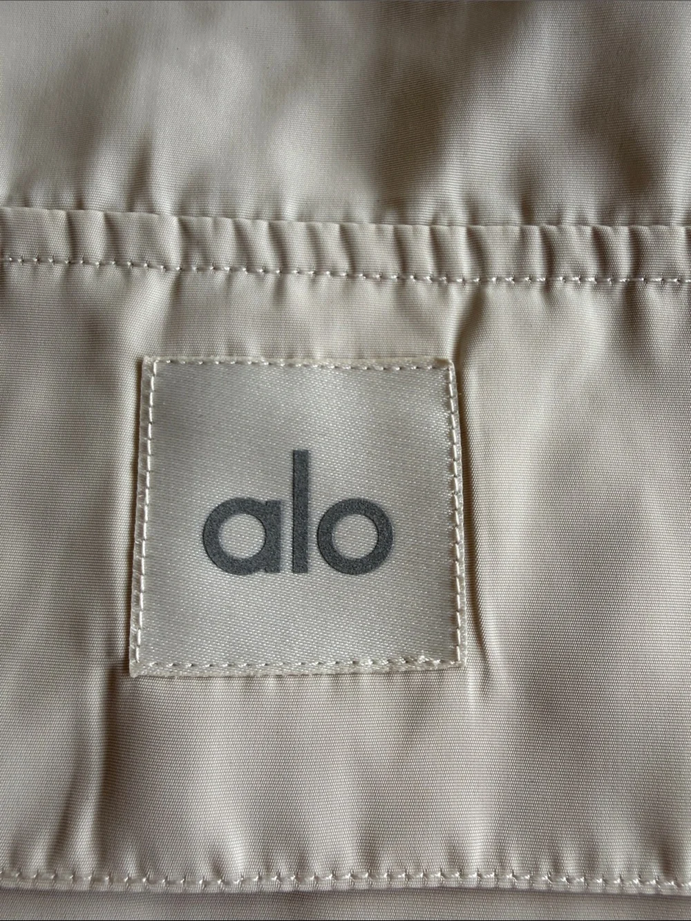 Vintage Alo Yoga reversible legion jacket Cream Hooded Zip Jacket, like new!
